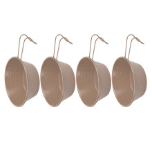 Set mit 4 Mehrzweckschüsseln aus Edelstahl für Picknicks-khaki