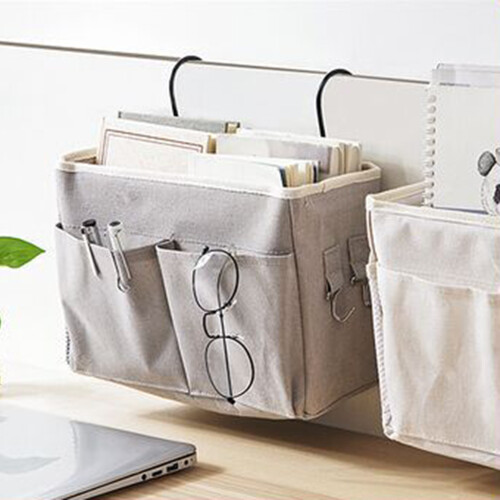 Multi-Function Organizer for Smart Storage, Multipurpose Pouch with Adjustable Hanging Strap and Tissue Box Sleeve, Bedside Caddy for Hospital Bunk an 2