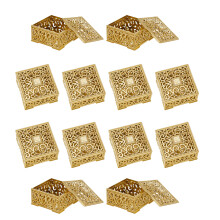 12Pcs Eye Catching Candy Storage Container With Hollow-Gold