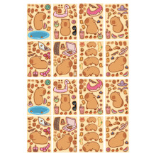 8pcs/16pcs grappige Capibara puzzel sticker-16 foto's