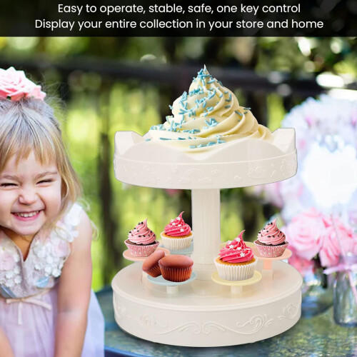 Revolving Dessert Presentation Tower With 2 Layer with 6 1