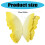 Artificial 3D Butterfly Home Decoration Wall Art-Yellow 2