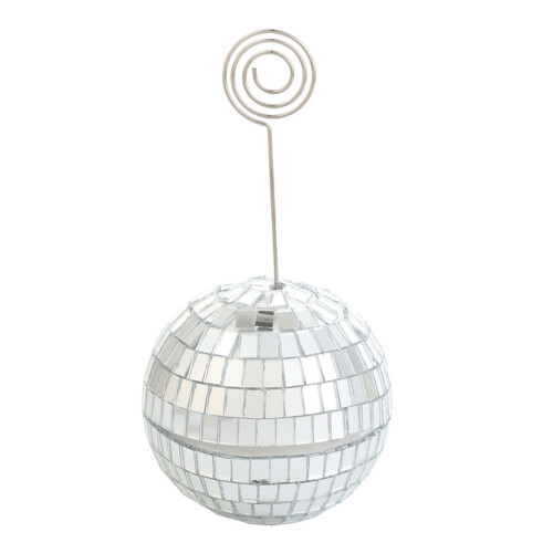 Silver Disco   Namecard Hold  With Stable Base For-5pcs 1