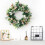 Artificial Daisy Flower Wreath 20Inch Spring Wreath with Leaves 2