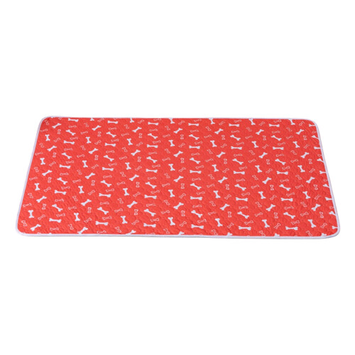 Pet Floor Mat Training Pee Pad Heavy Duty Polyester-Red L