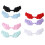 10Pcs Embossed Fabric Wing Decoration for Sewing Craft-White 2