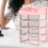 Mini Storage Drawers Compact Tabletop Organiser Cabinet Pink Stackable MultiDrawer Unit For Office MakeUp Craft 5