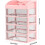 Mini Storage Drawers Compact Tabletop Organiser Cabinet Pink Stackable MultiDrawer Unit For Office MakeUp Craft 4