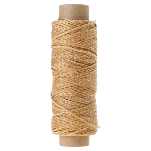 Leather Waxed Thread Cord for DIY Handicraft-medium brown color