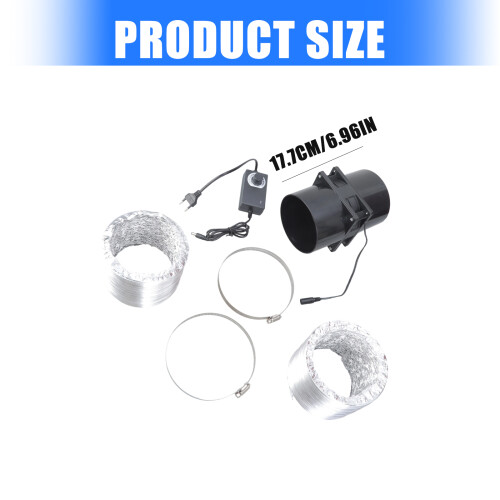 7000rpm Extractor Fan Low Noise Inline Duct Hydroponic Air 1