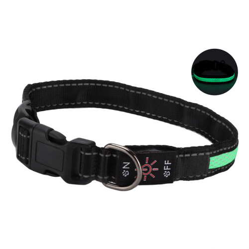 Hunde-Leuchthalsband mit reflektierenden Streifen, 2