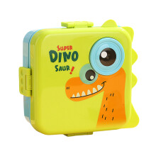 Kindvriendelijke lunchbox Verdeelde-groene dinosaurus