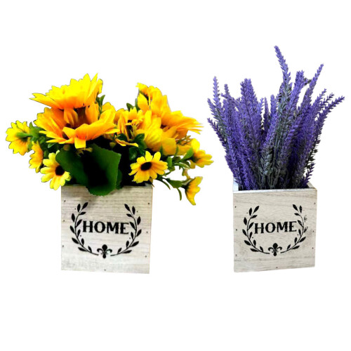 Artificial Flower Bouquets with Vase for Patio Window Wedding-B 1