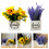 Artificial Flower Bouquets with Vase for Patio Window Wedding-B 3