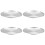 4 Pack 304Stainless Steel Dish Set Snacks Plates-Silver 14cm 1