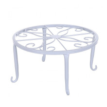 Supporto per piante rotondo con motivo floreale per interni ed esterni, portavaso in metallo di alta qualità con design stabile e robusto,
