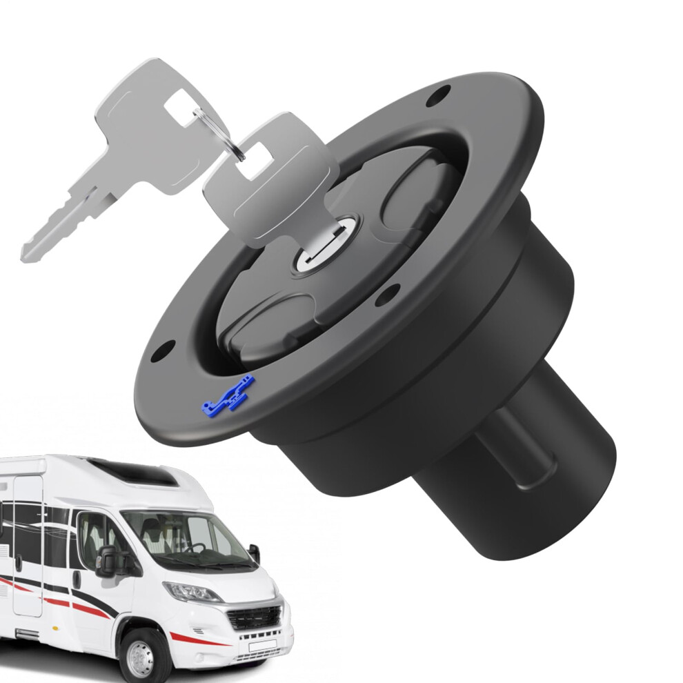 Lockable Rv Water Inlet With Keys, Splashproof Fill Hatch, Allweather For Trailer, Camper, Boat, Black 9339159609057