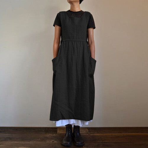 Φόρεμα με ποδιά Pinafore και ρυθμιζόμενες τιράντες, Ποδιά με βολάν στο τελείωμα για 2