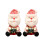 Santa Plush Doll Holding Present Box Display-red striped model 1