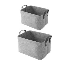 Paniers de rangement en feutre, 2 pièces, pour livres de jouets,