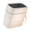Plastic Waste Basket with Innovative Press Lid Trash Can-Type B 1