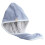 Bonnets de séchage de cheveux en molleton de coraux-Bleu 1