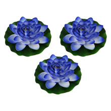 27cm Durable Faux Water Lilies Decoration Table-Blue