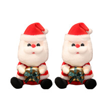 Soft Santa Toy With Gift Box Plush Ornament-Classic red model