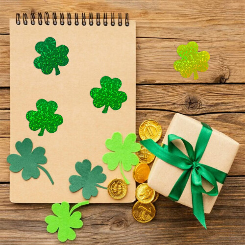 500PCS Shamrock Sticker Wrapping Label Water Resistant for 1