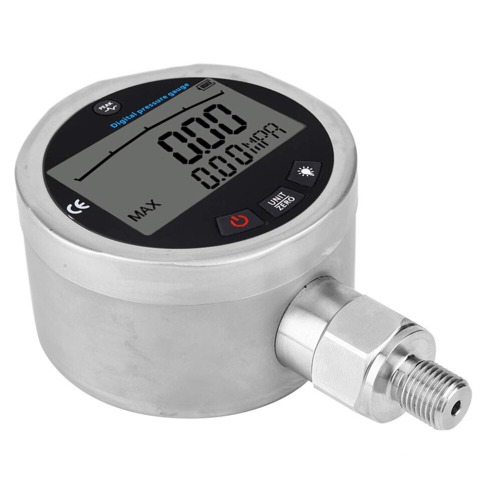 Digital Hydraulic Pressure Gauge 040 Mpa 400 Bar 5800 Psi G1/4 Connector Measuring Instrument Blue 9339159609361