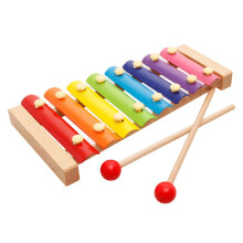 Kinder-Xylophon mit 2 Schlägeln, buntes