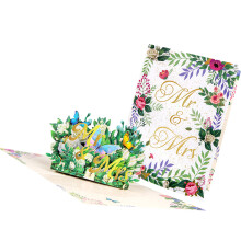3D Popup Butterfly and Flower Card Handmade Greeting Card with