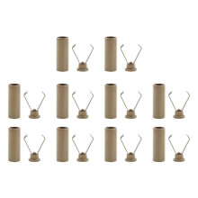 10Pcs Elastic Cord Fasteners Metal Drawstring Cord Lock-khaki