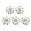 Boutons décoratifs en forme de fleur, 5 pièces, en strass, à 1