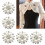 Boutons décoratifs en forme de fleur, 5 pièces, en strass, à 2