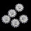 Boutons décoratifs en forme de fleur, 5 pièces, en strass, à 4
