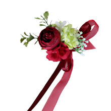 Kĺbová kresba figuríny inšpirovaná umelým hodvábnym kvetom na zápästie a boutonniéra na svadby, slávnostné udalosti a stretnutia so