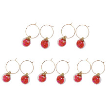 Pack of 10 Wine Glass Markers Wine Glass Charm-Watermelon Red