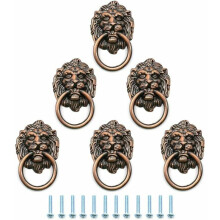 Design extérieur rétro, quincaillerie décorative, poignées de tiroir antiques, boutons vintage tête de lion, alliage de zinc de haute qualité,