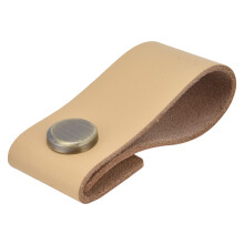 Leather Wall Hooks, Cabinet Handles, 4 Pieces Authentic Full Grain Leather Drawer Pulls for Wide Range of Use, Including Suitcases, Drawers, Bags, Cab