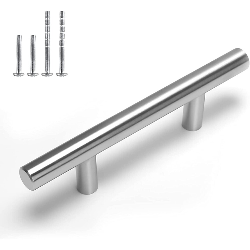 Brushed Nickel Cabinet Hardware Pulls, Stainless Steel Hollow Construction Handles For Modern Kitchen Cabinets, Sturdy And Durable T Bar Design With R 9198585835993