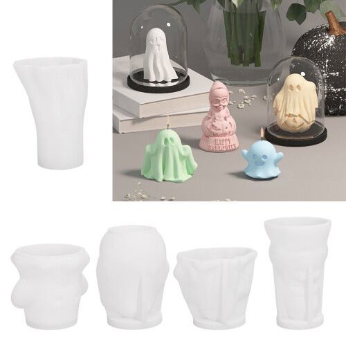 3D-Geister-Silikonformen, Halloween-Form, Duftkerzenformen,-3 2