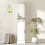 kleankin Tall Mirrored Bathroom Cabinet Tallboy Unit White 7