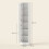 kleankin Tall Mirrored Bathroom Cabinet Tallboy Unit White 3