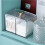 Porta-cotonetes para quarto, totalmente transparente e feito de material resistente que oferece estilo e funcionalidade. 7