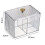 Porta-cotonetes para quarto, totalmente transparente e feito de material resistente que oferece estilo e funcionalidade. 2