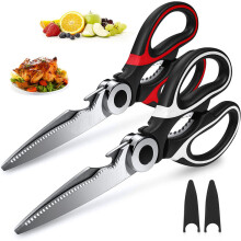 Heavy Duty Kitchen Scissors, Stainless Steel Shears With Ergonomic Design For Efficient Food Preparation