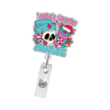 Ausziehbarer ABS-Ausweishalter mit Metall-Taschenclip,-4