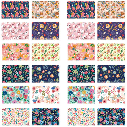 Ensemble de carnets floraux compacts au format de-24 livres