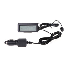 12V Digital Thermometer Inside Outside Temperature Monitor With Blue Backlit Display 1.5M Cable Sensor For Car